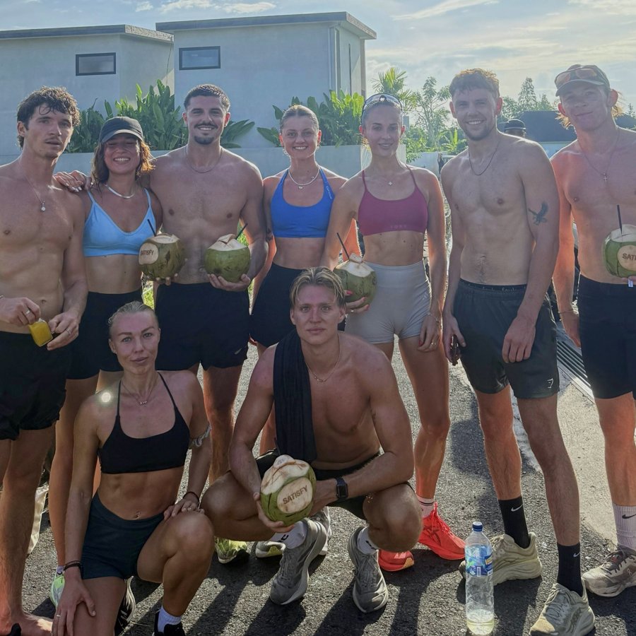 Robbie with his run club in Bali